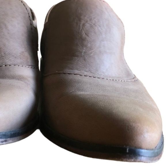 Free People Shoe Brady Slip On Chunky Brown Leather Loafers US 6.5 - Picture 5 of 12